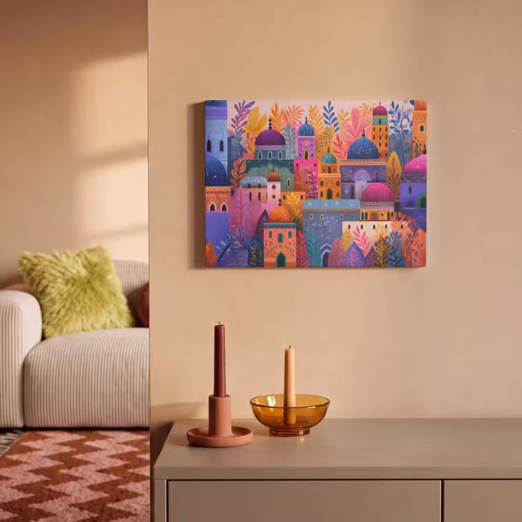 Akoestisch schilderij - Kleurrijk paradijs - Levendig - Islamitisch — 2