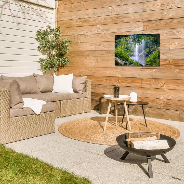 Buiten canvas - Jungle - Regenwoud - Water - Waterval - Planten — 5