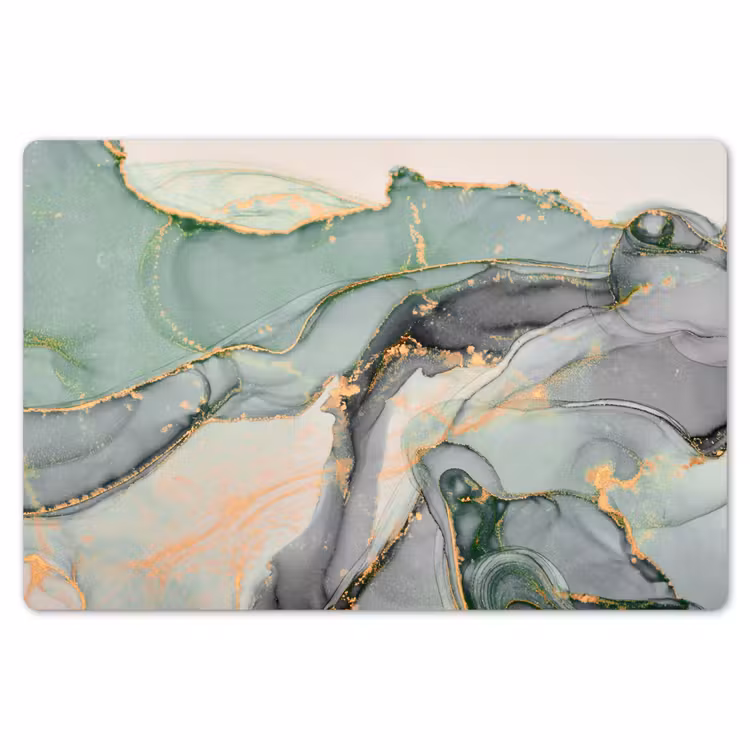 Placemat - 6 stuks - Goud - Marmer - Groen - luxe - Glitter - Marmerlook — 7