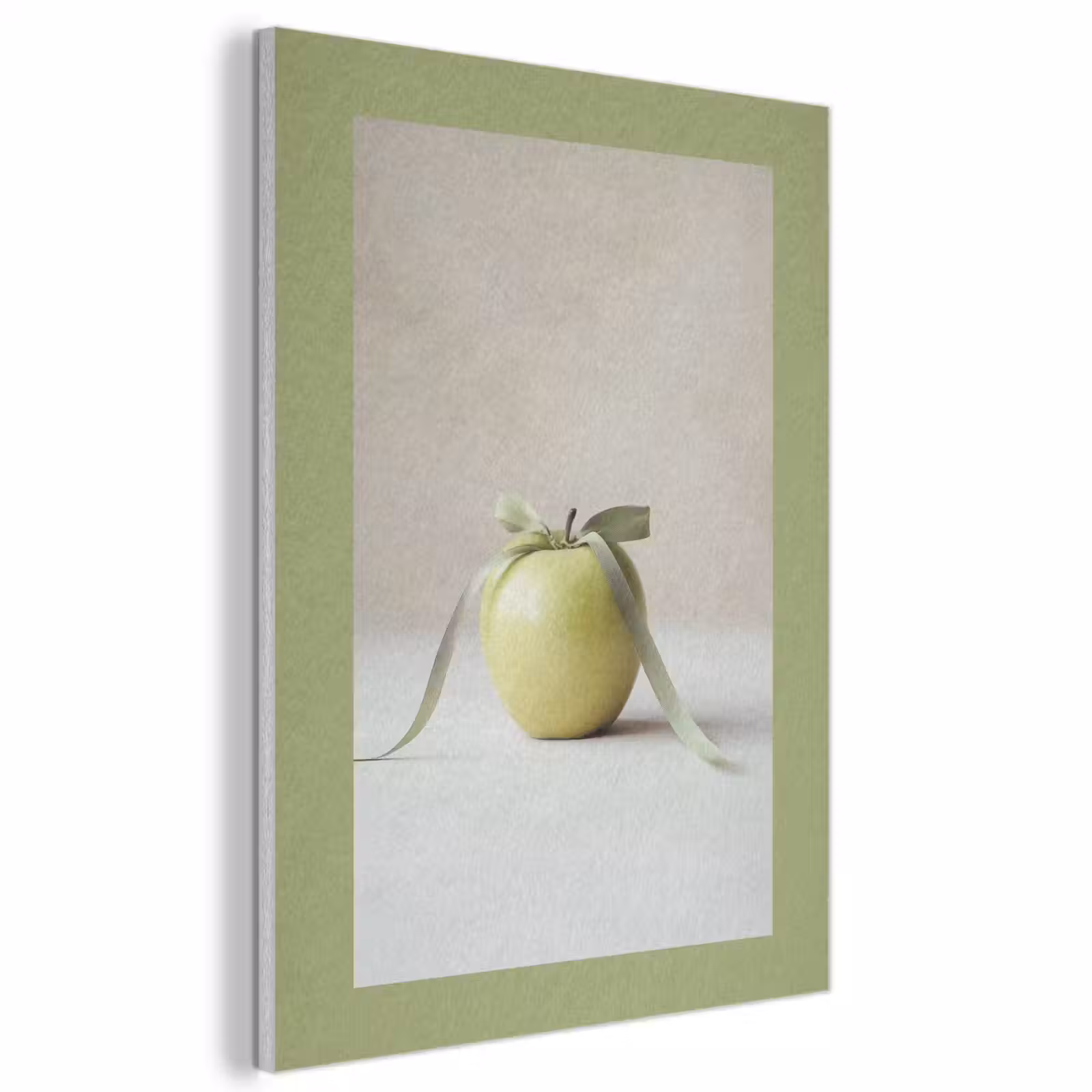 Akoestisch schilderij - Groen - Appel - Strikje — 1