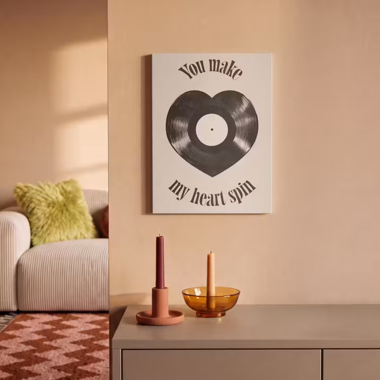 Akoestisch schilderij - Love - Muziek - Quote — 2