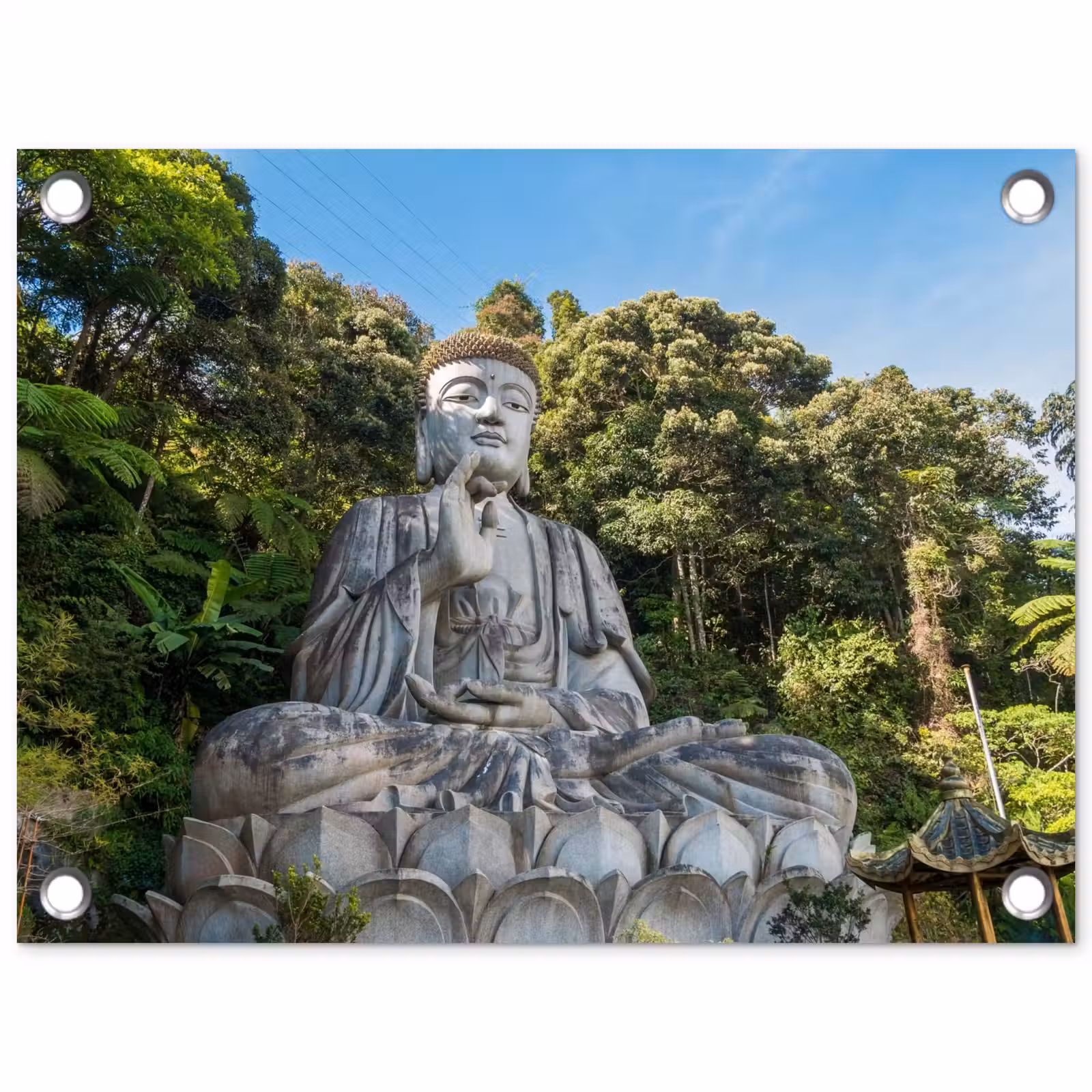 Tuinposter - Boeddha beelden - Jungle - Buddha - Spiritualiteit - Mediteren — 1