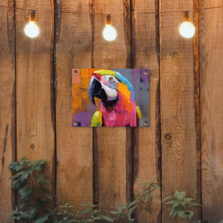 Tuinposter - Papegaai - Kleurrijk - Schilderij - Tropisch — 2