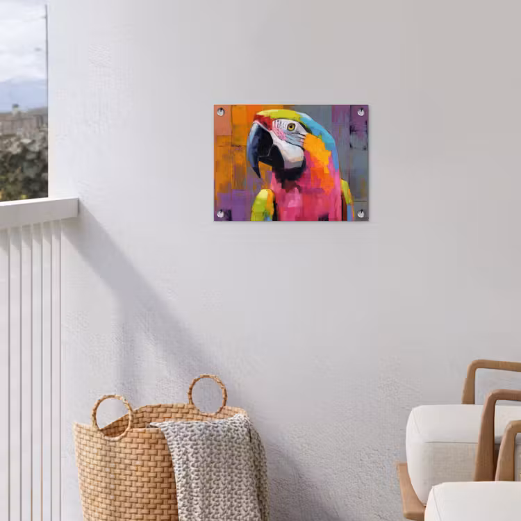Tuinposter - Papegaai - Kleurrijk - Schilderij - Tropisch — 3