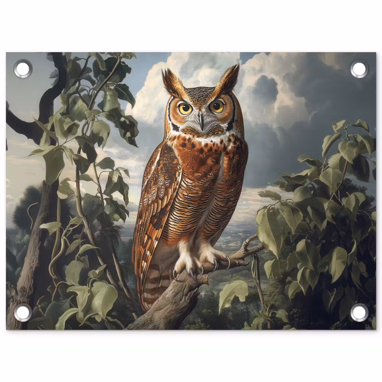 Tuinposter - Uil - Tak - Boom - Veren — 1