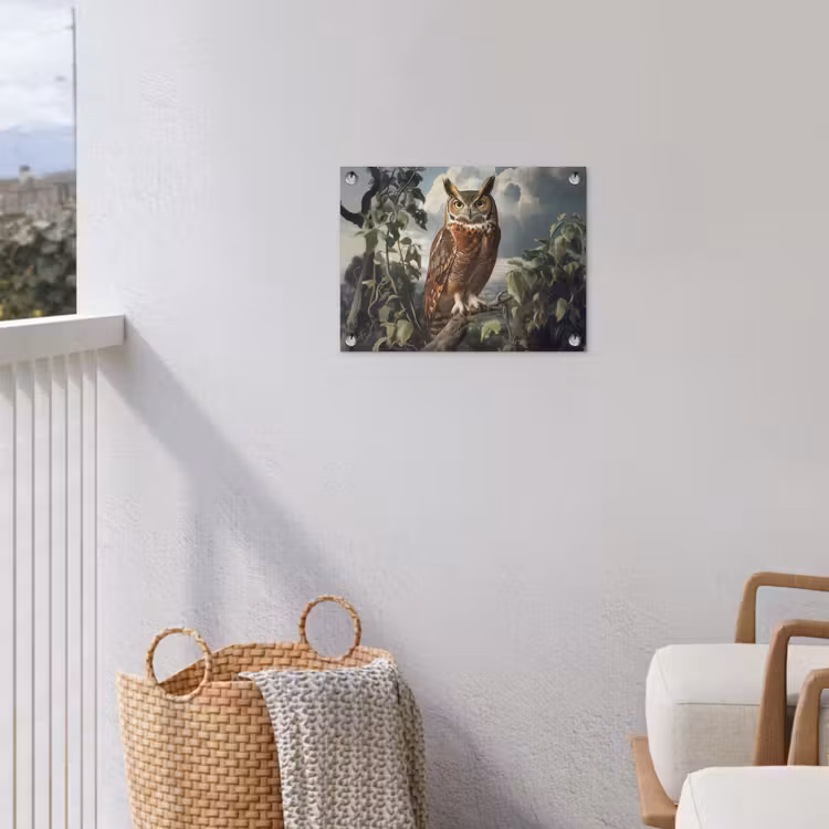 Tuinposter - Uil - Tak - Boom - Veren — 3