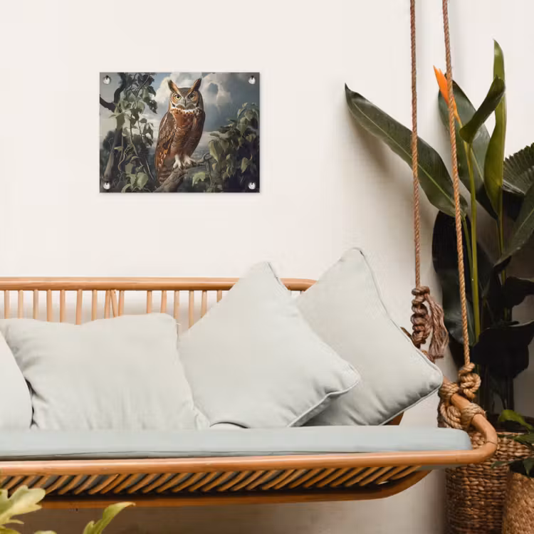 Tuinposter - Uil - Tak - Boom - Veren — 5