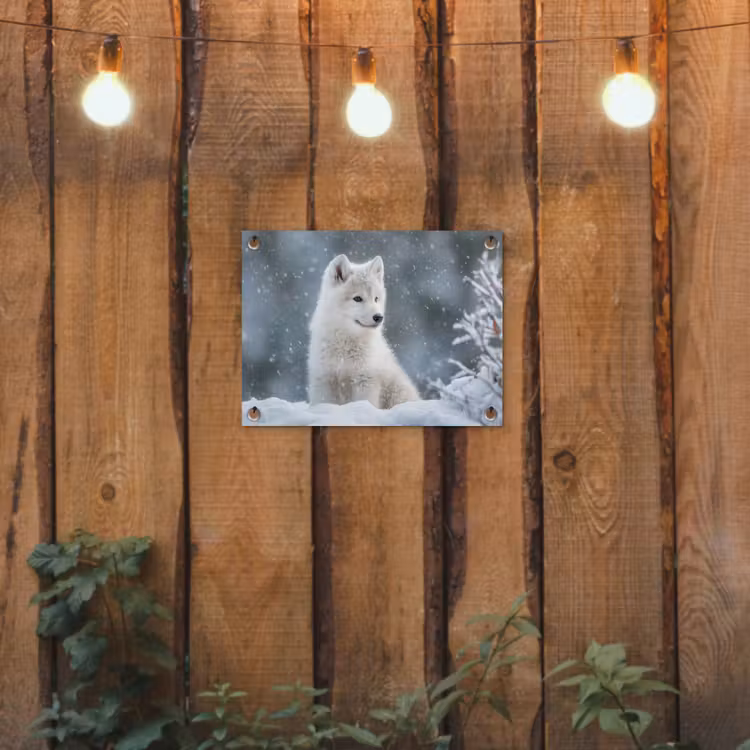 Tuinposter - Wolf - Pup - Sneeuw — 2