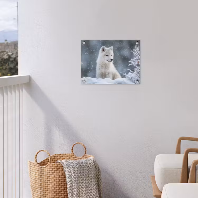 Tuinposter - Wolf - Pup - Sneeuw — 3
