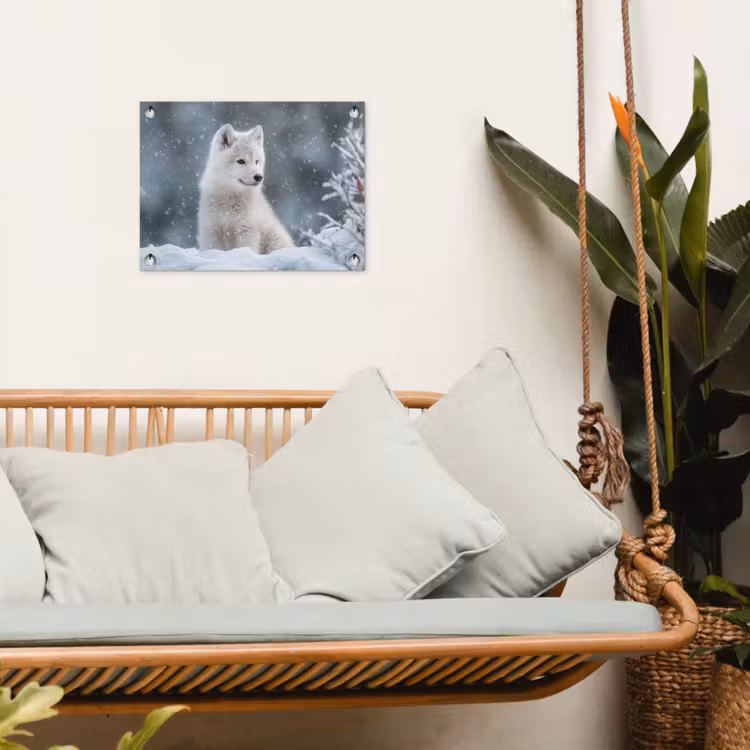 Tuinposter - Wolf - Pup - Sneeuw — 5