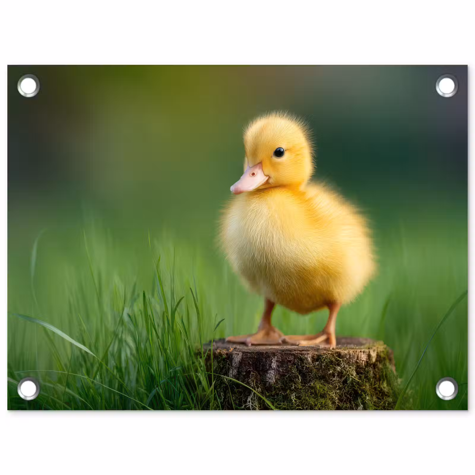 Tuinposter - Kuiken - Eend - Geel - Gras — 1