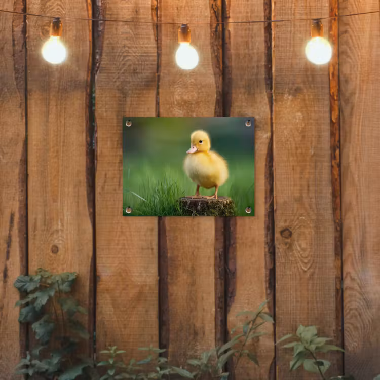Tuinposter - Kuiken - Eend - Geel - Gras — 2