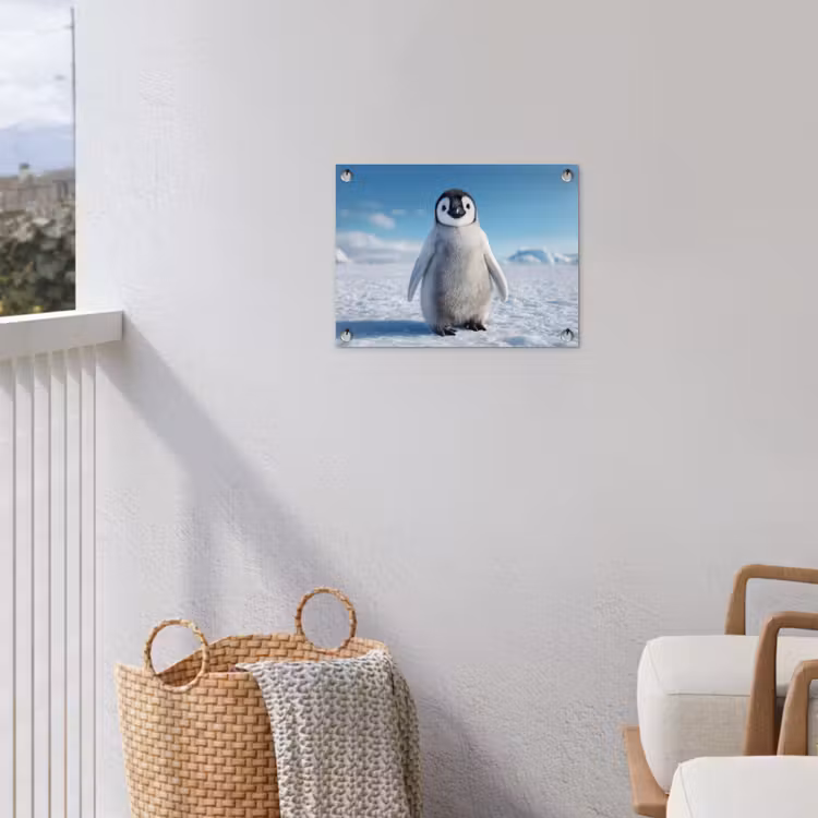 Tuinposter - Pinguïn - Sneeuw - Landschap - Wit — 3