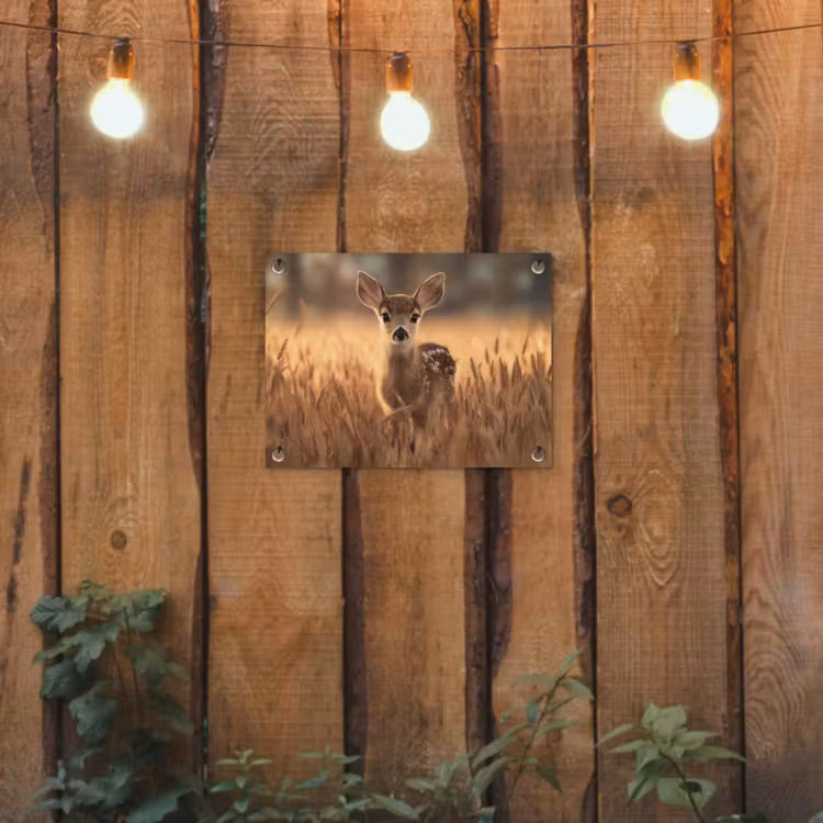 Tuinposter - Hert - Graanveld - Bruin — 2