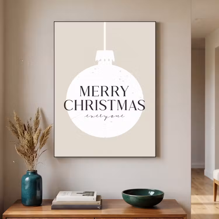 Art Frame - Christmas - Kerstballen - Japandi - Witte kerstballen — 4