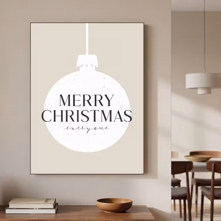 Art Frame - Christmas - Kerstballen - Japandi - Witte kerstballen — 6