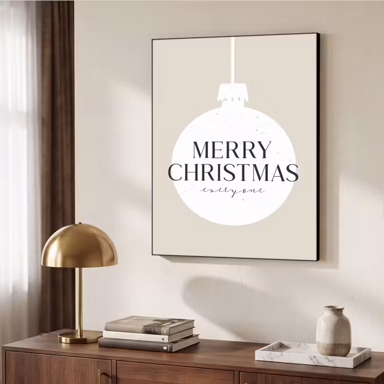 Art Frame - Christmas - Kerstballen - Japandi - Witte kerstballen — 9