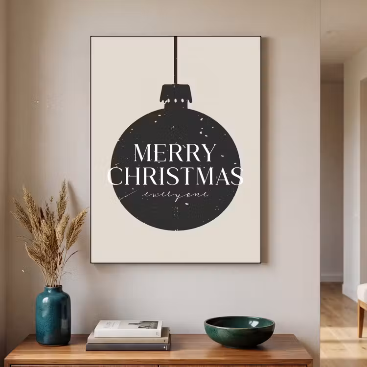 Art Frame - Kerstballen - Japandi - Christmas - Zwarte kerstballen — 3