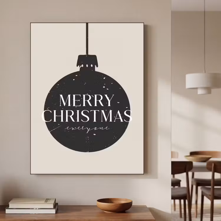 Art Frame - Kerstballen - Japandi - Christmas - Zwarte kerstballen — 7