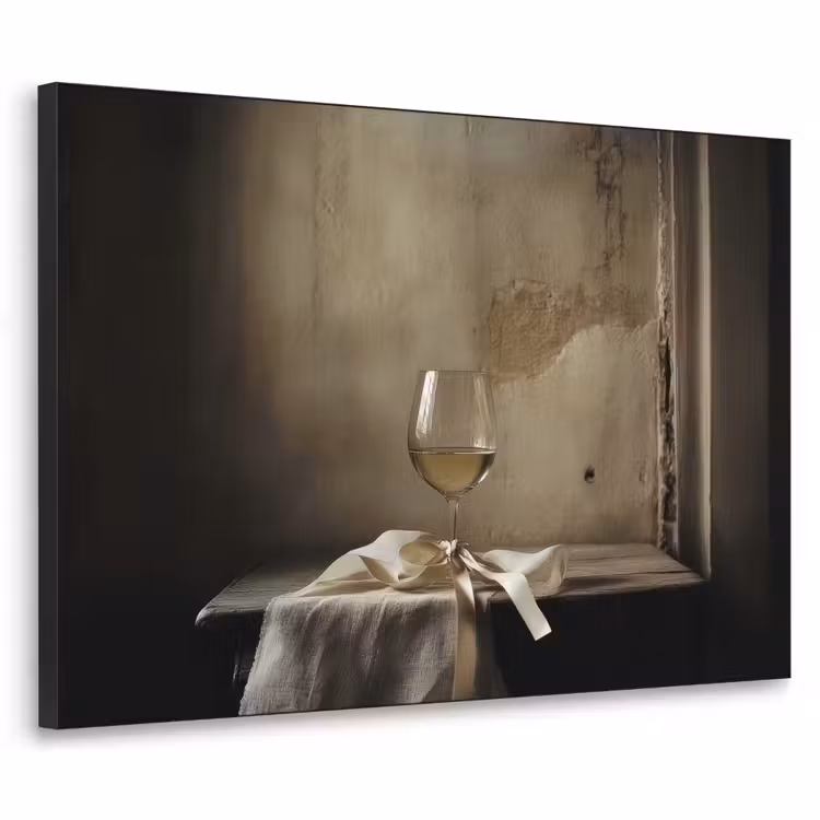 Art Frame - Strik - Beige - Witte - Wijn — 1