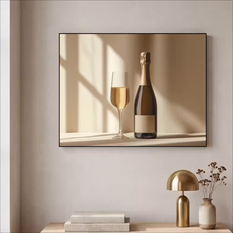 Art Frame - Champagne - Beige - Schaduw - Bubbels — 5