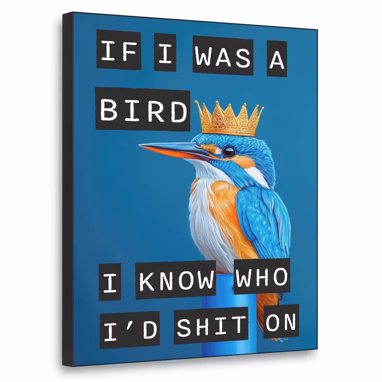 Art Frame - Vogel - Decoratie - Ijsvogel - Blauw — 1