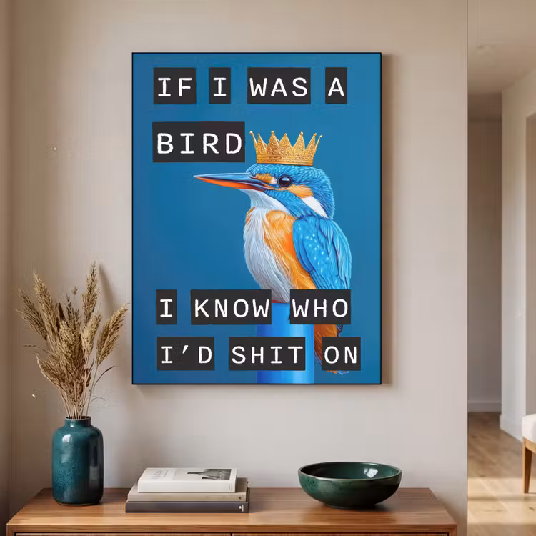 Art Frame - Vogel - Decoratie - Ijsvogel - Blauw — 3