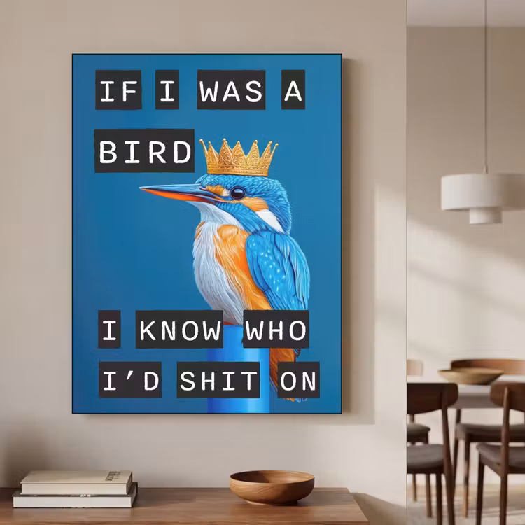 Art Frame - Vogel - Decoratie - Ijsvogel - Blauw — 7