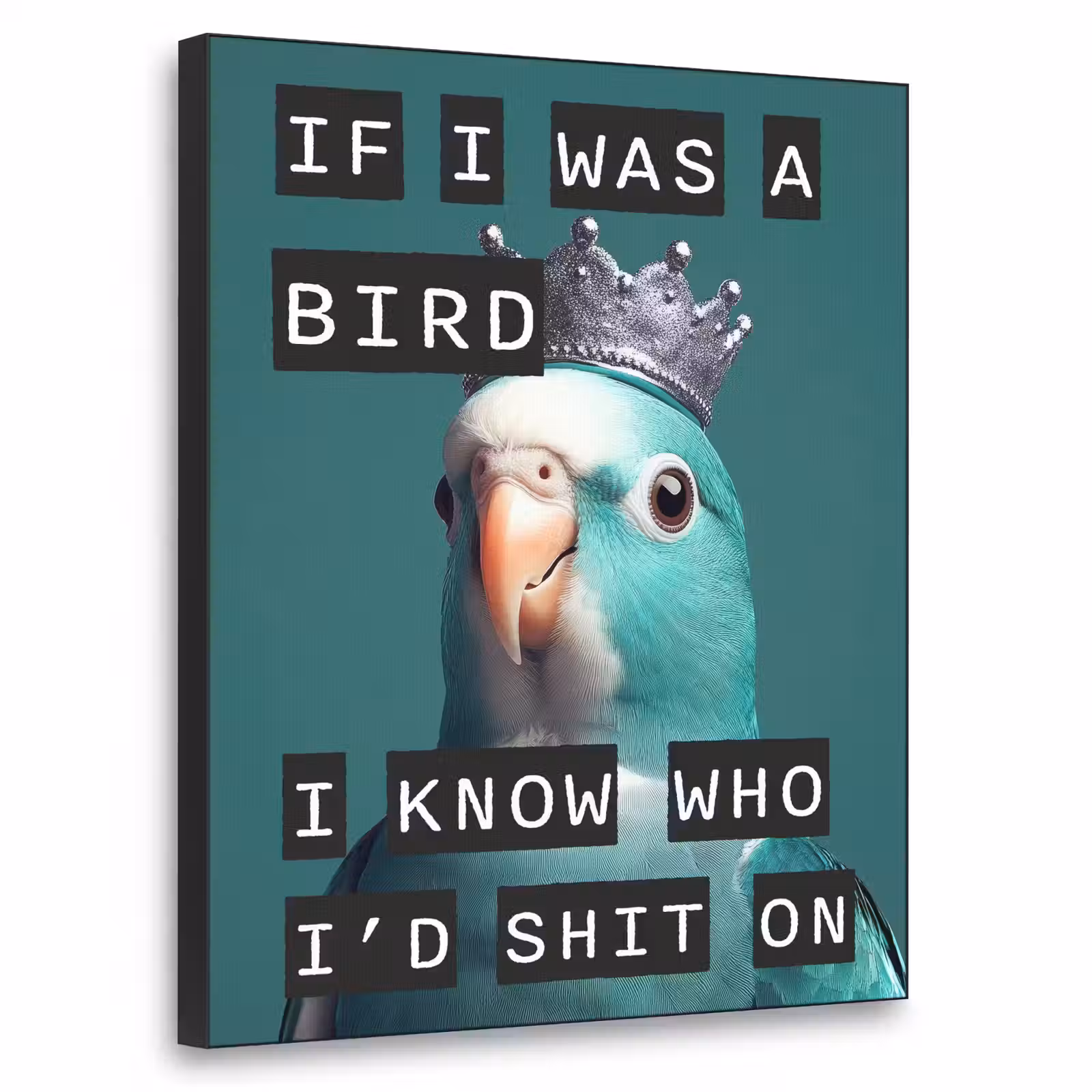 Art Frame - Parkiet - Turquoise - Quotes - Decoratie — 1
