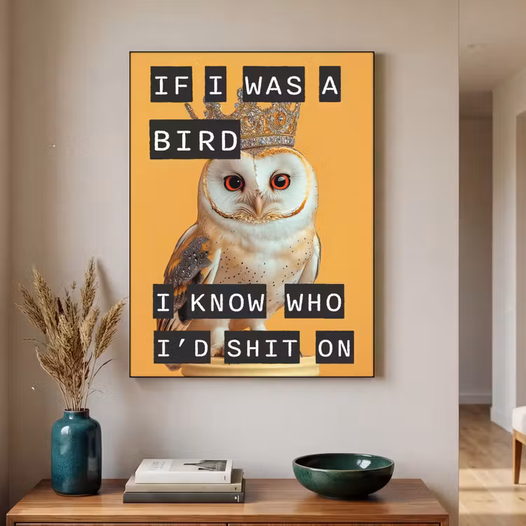 Art Frame - Geel - Uil - Vogel - Decoratie — 3