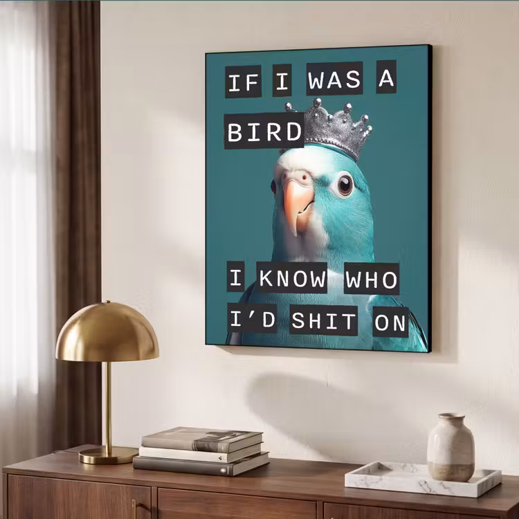 Art Frame - Parkiet - Turquoise - Quotes - Decoratie — 10