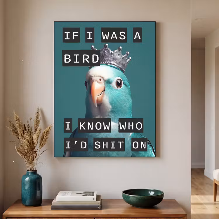 Art Frame - Parkiet - Turquoise - Quotes - Decoratie — 3