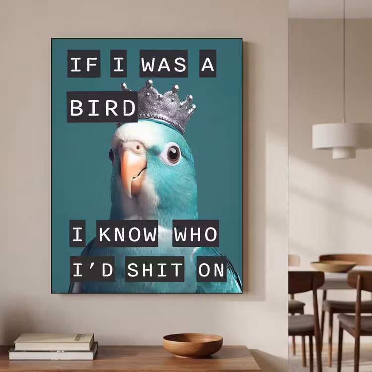 Art Frame - Parkiet - Turquoise - Quotes - Decoratie — 6