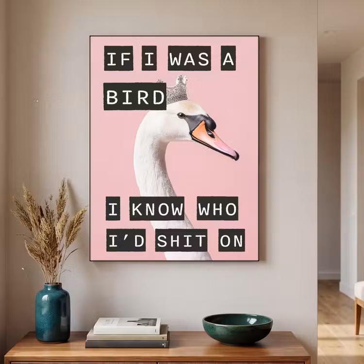 Art Frame - Zwaan - Vogel - Decoratie - Roze — 3