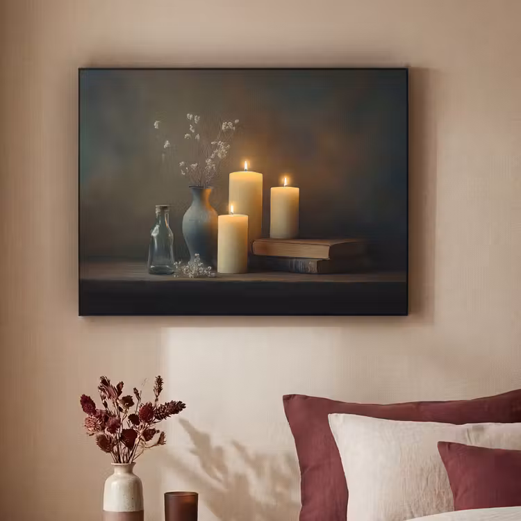 Art Frame - Kaarsen - Stilleven - Rustiek - Boeken — 3