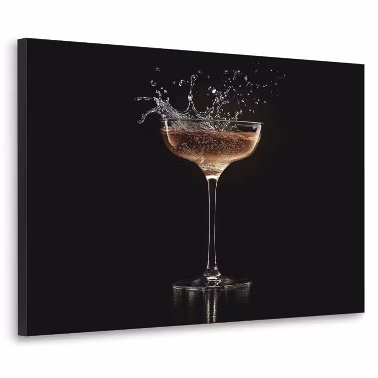 Art Frame - Cocktail - Zwart - Spetters - Glas — 1