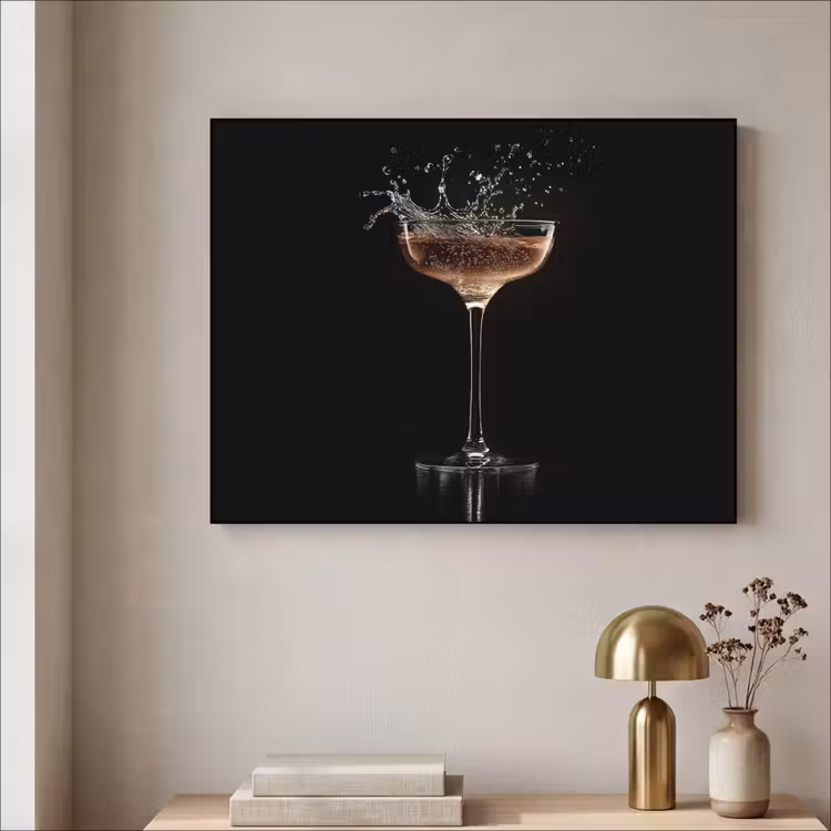 Art Frame - Cocktail - Zwart - Spetters - Glas — 5