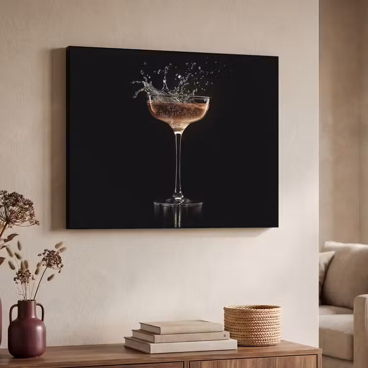 Art Frame - Cocktail - Zwart - Spetters - Glas — 7