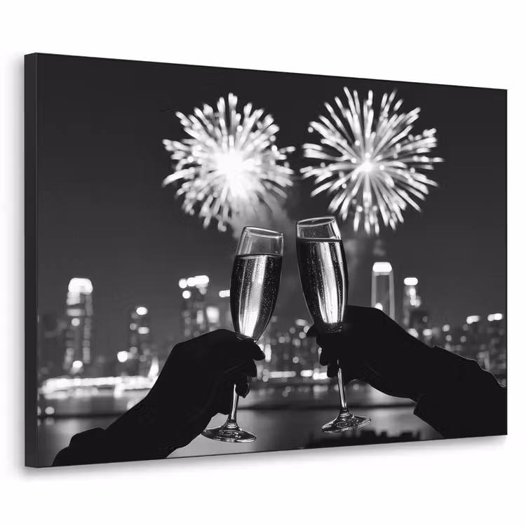 Art Frame - Vuurwerk - Proosten - Skyline - Champagne — 1