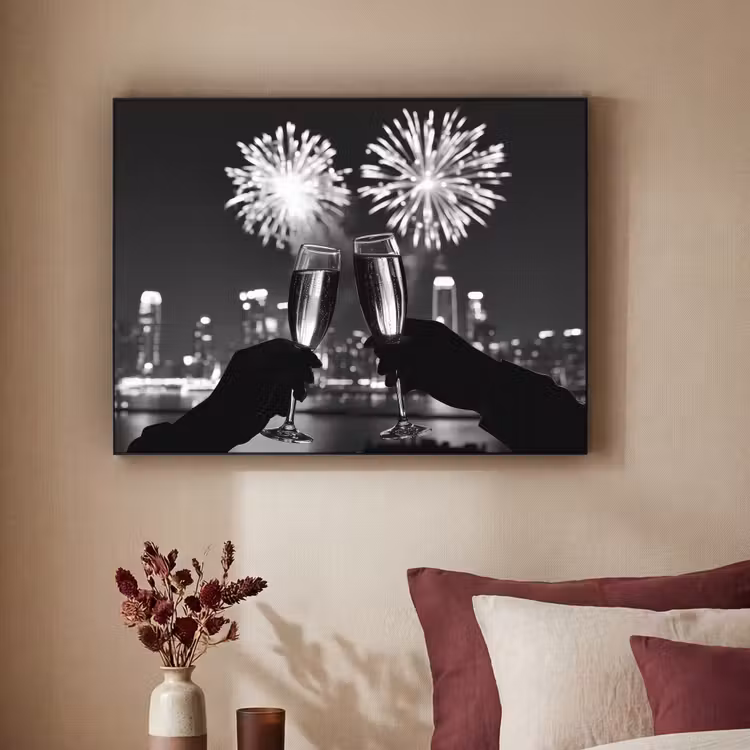 Art Frame - Vuurwerk - Proosten - Skyline - Champagne — 3