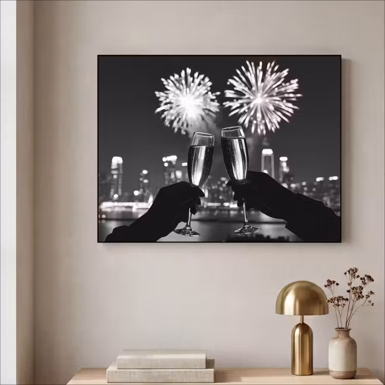 Art Frame - Vuurwerk - Proosten - Skyline - Champagne — 5