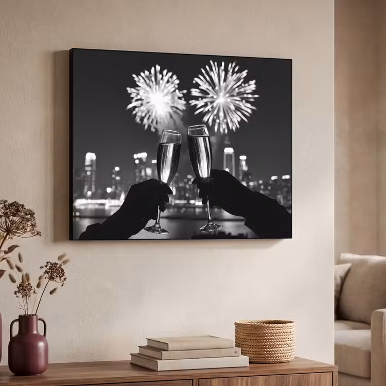 Art Frame - Vuurwerk - Proosten - Skyline - Champagne — 7