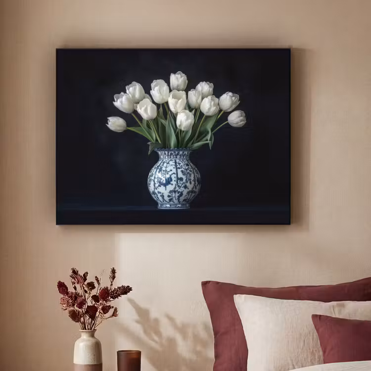 Art Frame - Wit - Bloemen - Tulpen - Vaas — 3