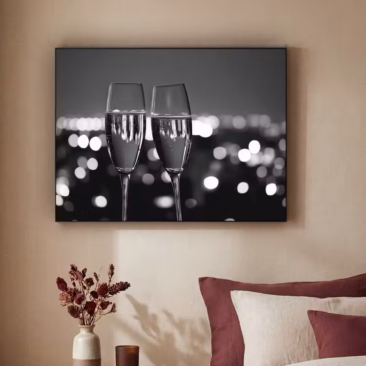 Art Frame - Bubbels - Proosten - Champagneglazen - Stadslichten — 3