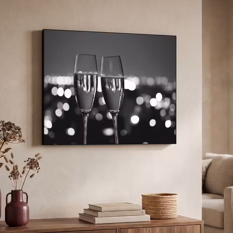 Art Frame - Bubbels - Proosten - Champagneglazen - Stadslichten — 7