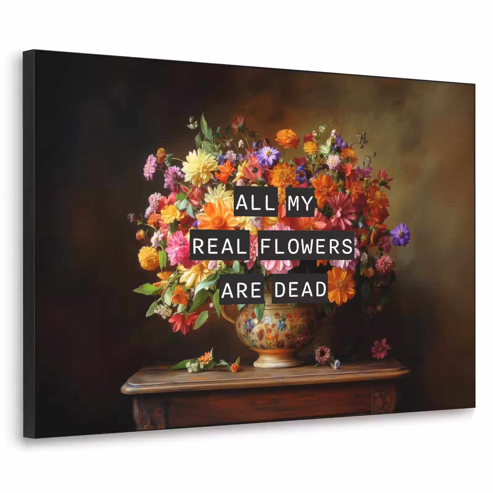 Art Frame - Kleur - Bloemen - Vintage - Bloemenvaas — 1