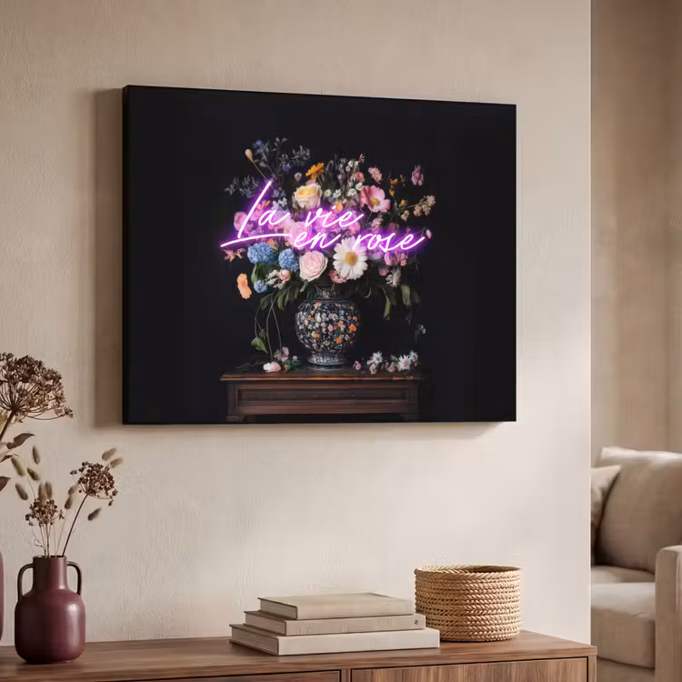 Art Frame - Neon - Vaas - Bloemen — 7