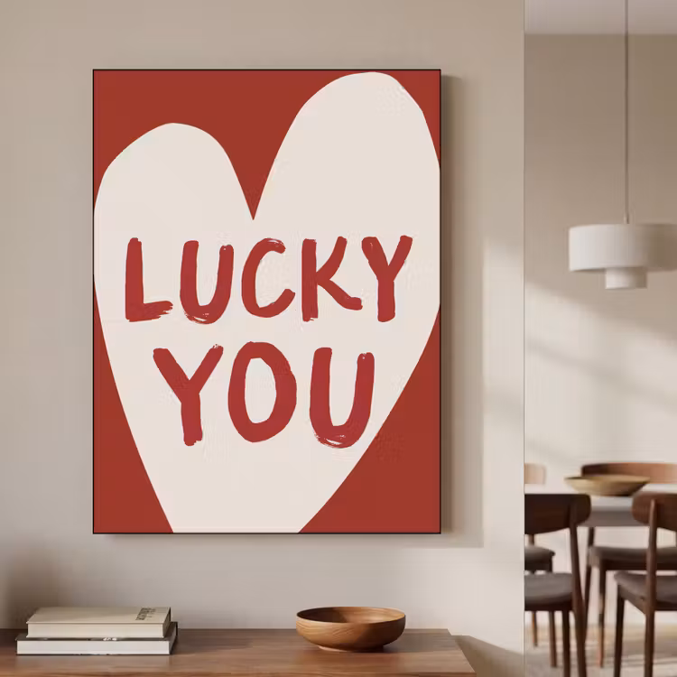 Art Frame - Lucky - Hart - Rood — 7