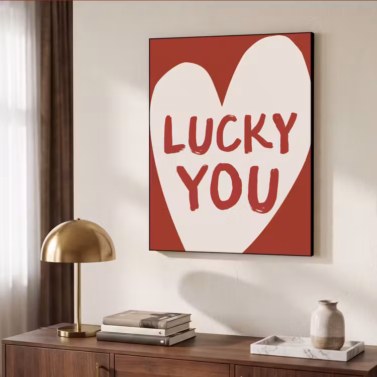 Art Frame - Lucky - Hart - Rood — 9