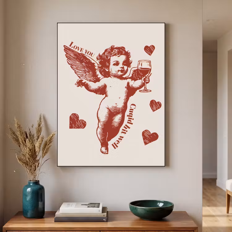 Art Frame - Cupido - Hartjes - Rood - Klassiek — 3